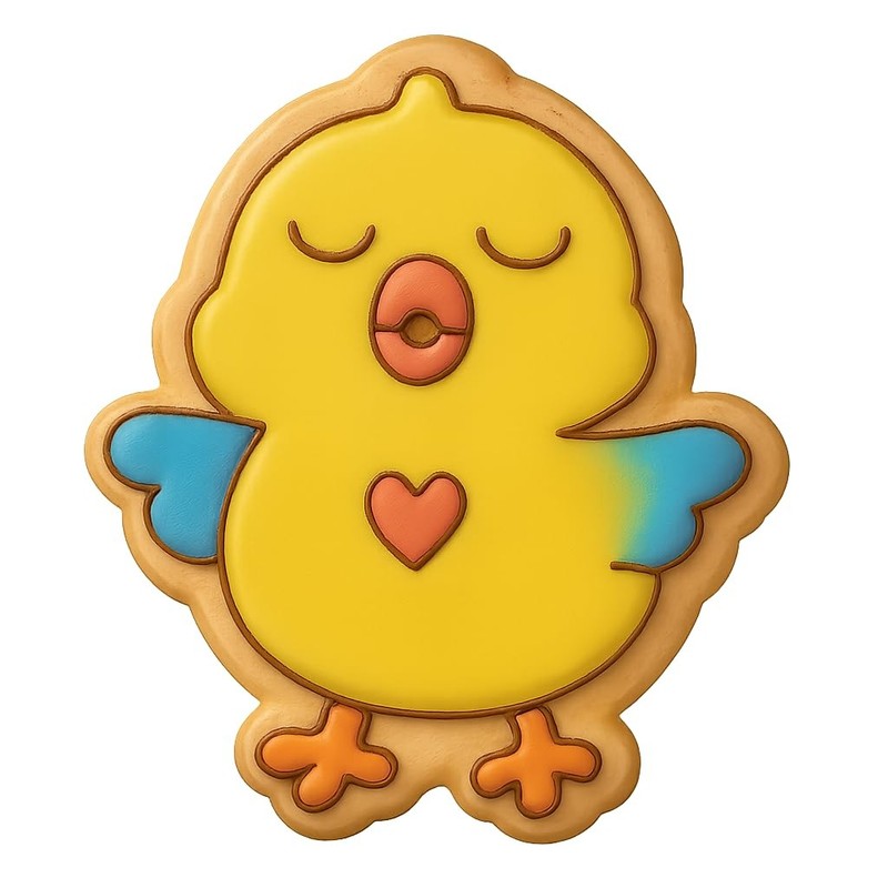 Chanting Chick Heart Cookie Cutter - 3.2x4" Fun Baking Design Delight gallery