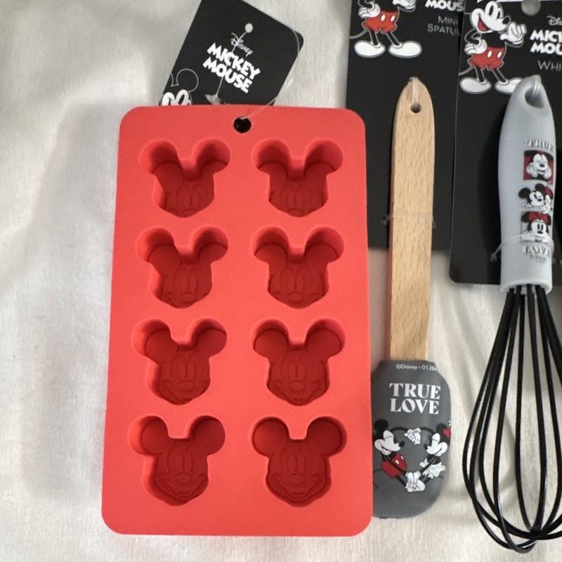 Disney Mickey Mouse Kitchen Lot Silicone Mold Tray Chip Clips Spatula whisk gallery