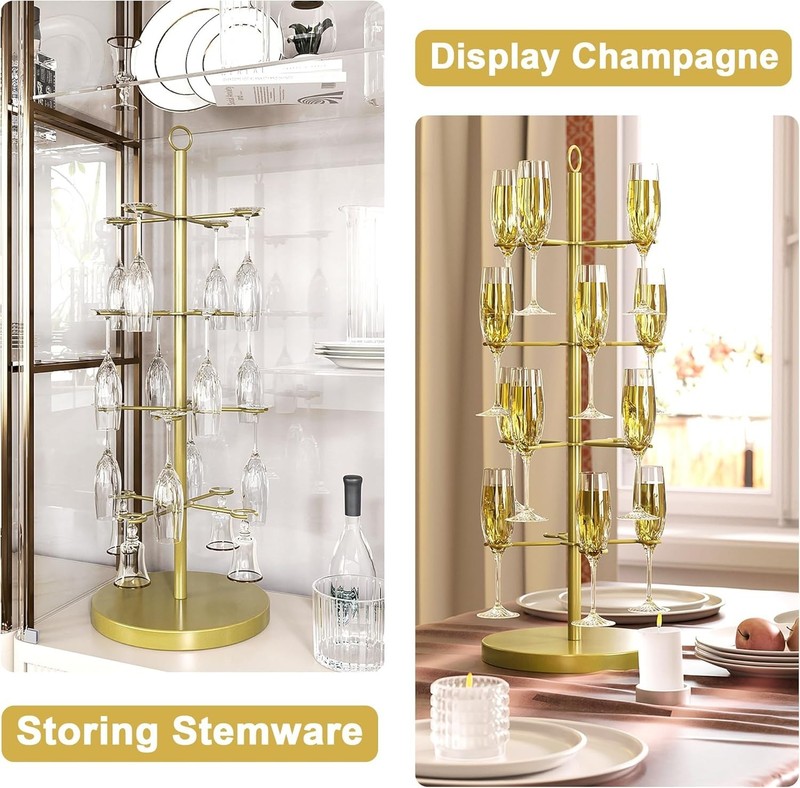 Champagne Tower 4 Tier Metal Cocktail Tree Stand Weddings Bridal Showers Parties gallery