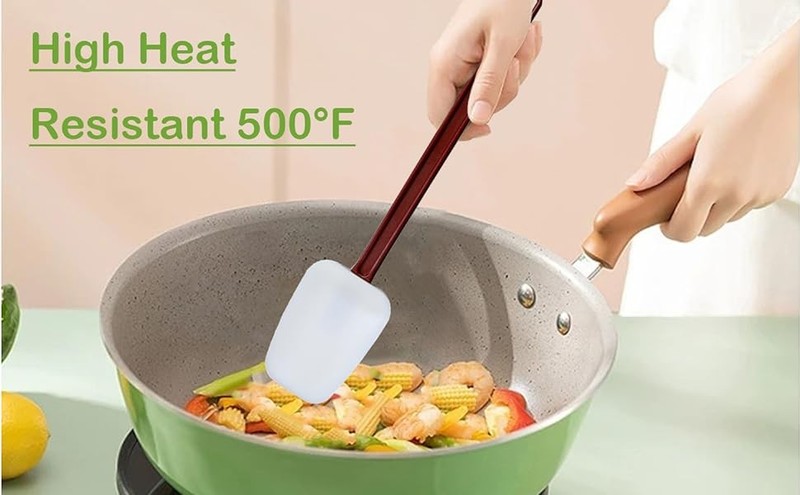 10 INCH Silicone Spatulas Heat Resistant Heavy Duty Rubber Spatulas gallery