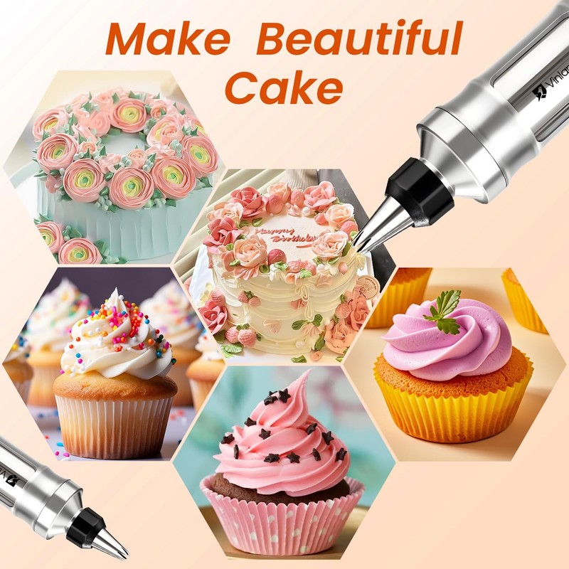 Dessert Decorating Set Icing Piping Kit Frosting Piping Kit Stainless Steels ... gallery