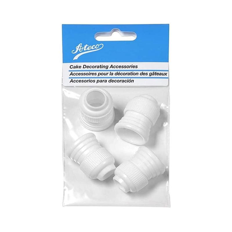 Standard Plastic Couplers for Use Cake Decorating Tubes and Bags Set of