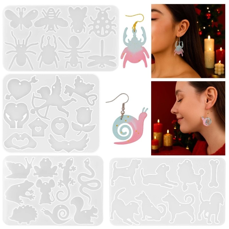 Flexible Grade Silicone Creature Jewelry Mold for Earrings Charm Pendants gallery