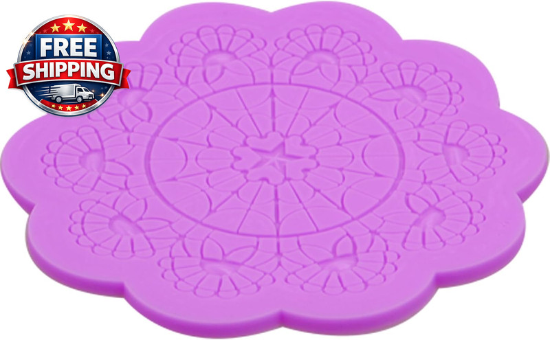 Lace Cake Silicone Molds Lace Molds for Cake Decorating Lace Mold Mat for Cupcak gallery