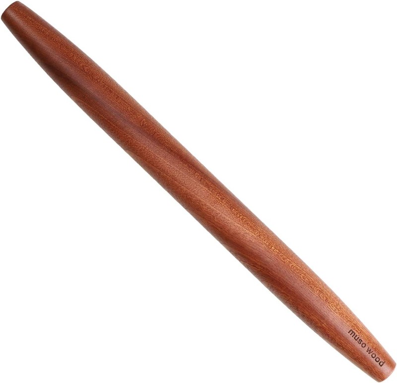 Sapele Wooden French Rolling Pin Baking Tapered Roller Fondant Pie Crust Cookie