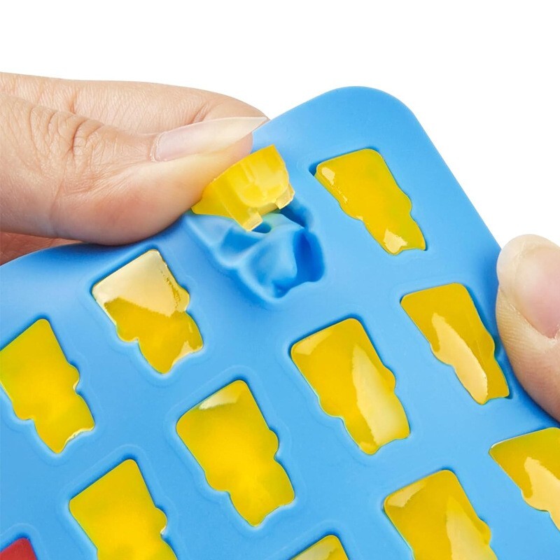 50 Holes*3 pc gummy Bear silicone mold chocolate candy DIY mold Small Size Snake gallery