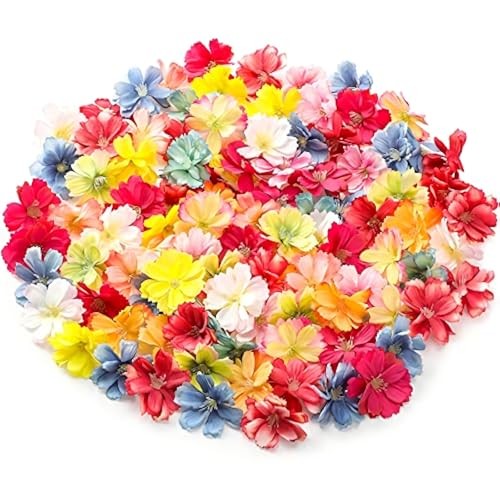 Pieces Mini Faux Flower Heads Cherry Blossom Flowers for 100 Mixed Colors