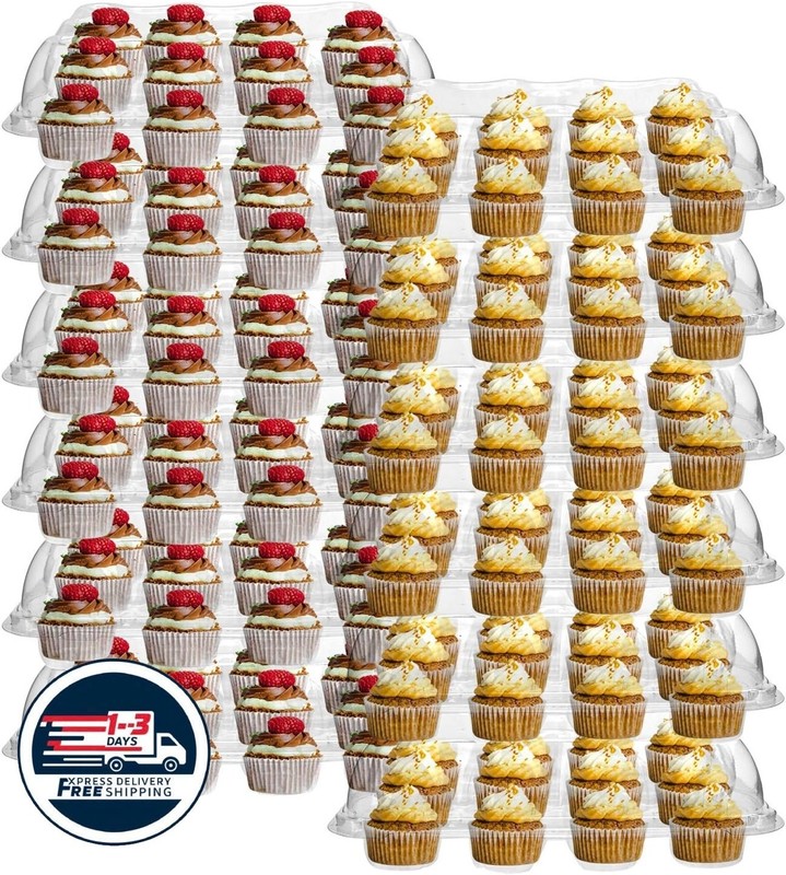 Paquete de 12 porta cupcakes, cajas apilables para cupcakes (12 unidades)