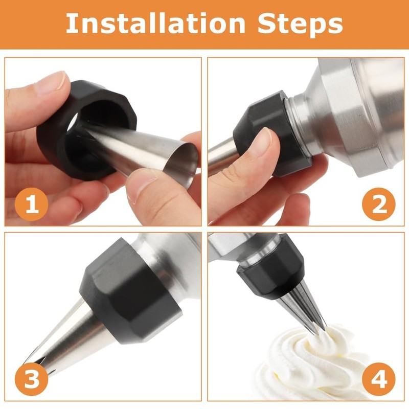 Dessert Decorating Syringe Set, Frosting Piping Kit with 6 Piping Tips, 9 cup... gallery