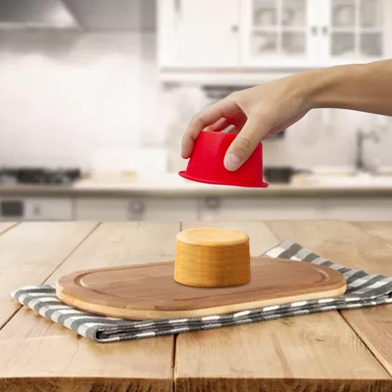 6 Pack 4 Inch Silicone Mini Cake Molds Round Baking Pan Non Stick Bakeware Pan gallery