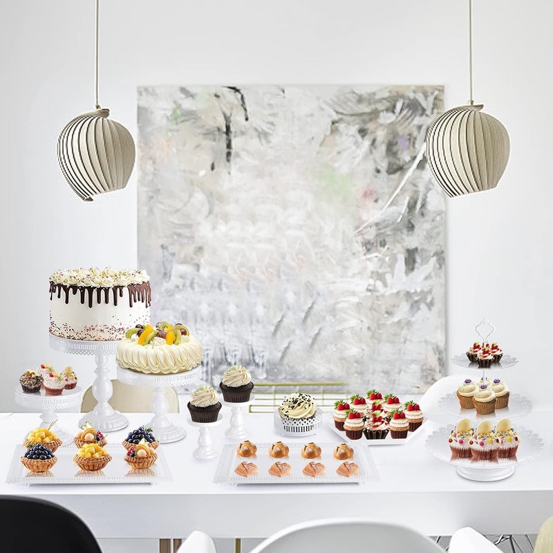 10-Set Cake Stands Metal Cupcake Stand Set W/ Multiple Combination Styles gallery