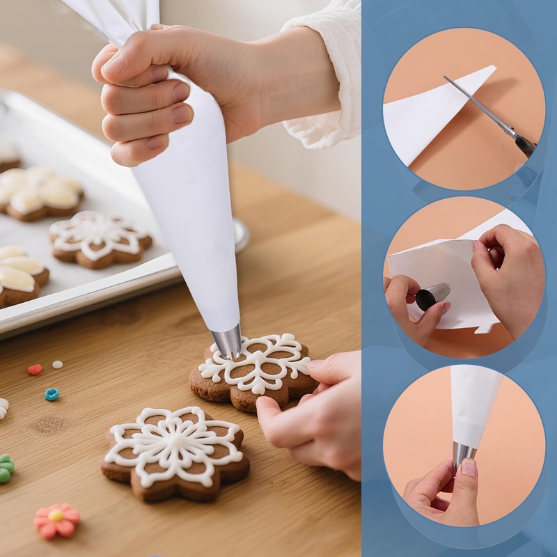 4 Pcs 24 Inch Reusable Pastry Bags Large Piping Bags Reusable Canvas Cake Dec... gallery