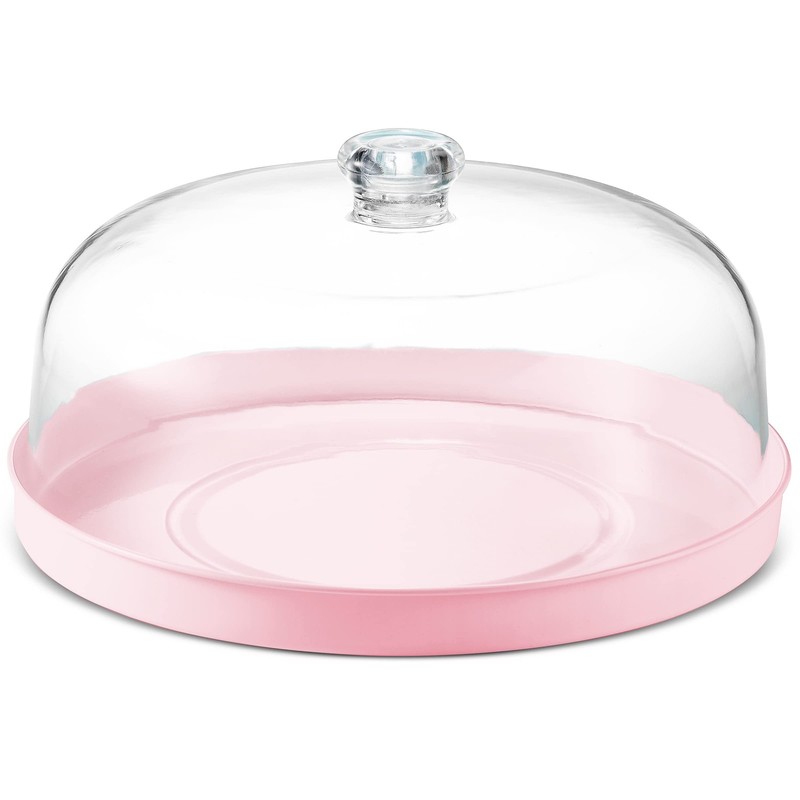 Cake Stand, Cake Plate Server with Dome, Metal Serving Tray and Shaterproof A... gallery