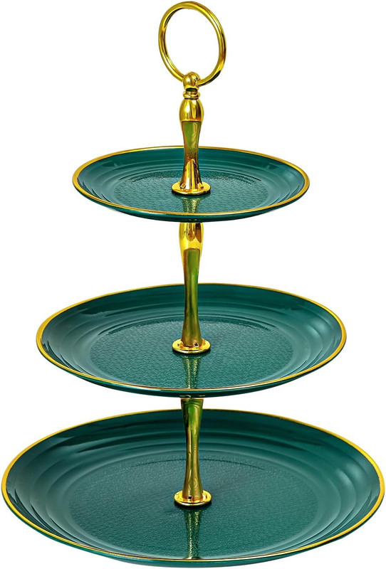 3-Tier Cupcake Stand, round Plastic Tiered Serving Tray, Cup Cake Tower for Birt