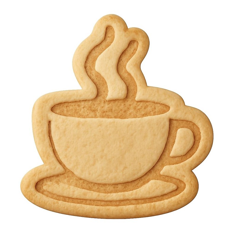Steaming Tea Cup Cookie Cutter & Stamp, Fondant & Clay – 3.2×4