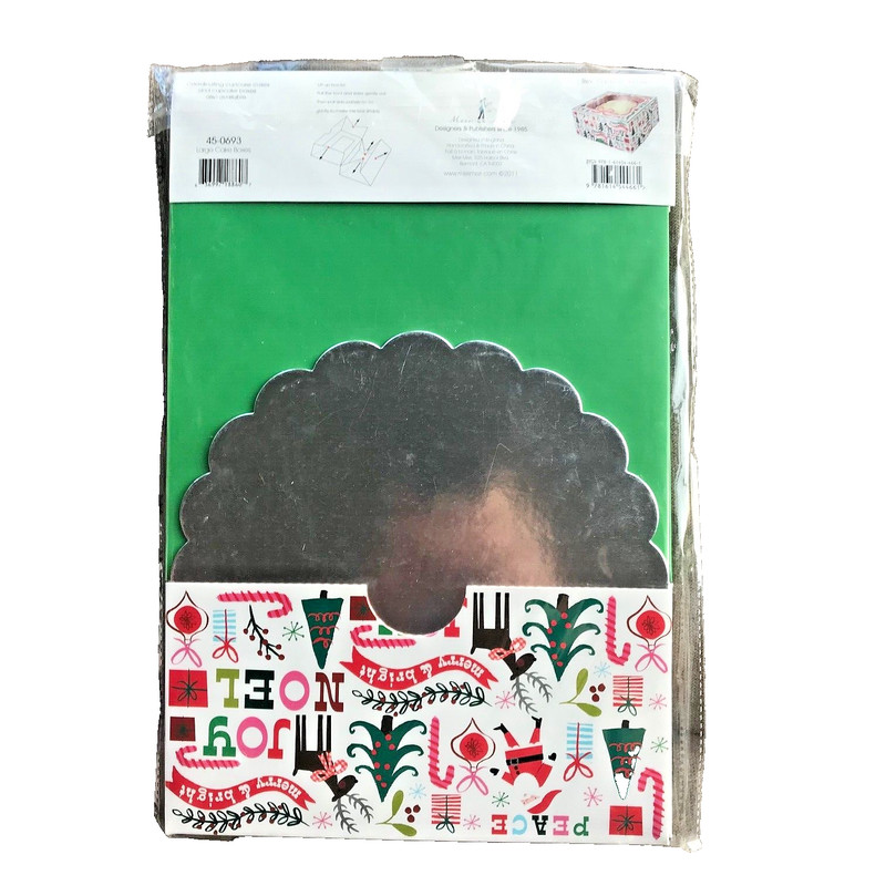 2 of 2Pack Christmas Cake Box w window Lid 10"X10"X5" gallery