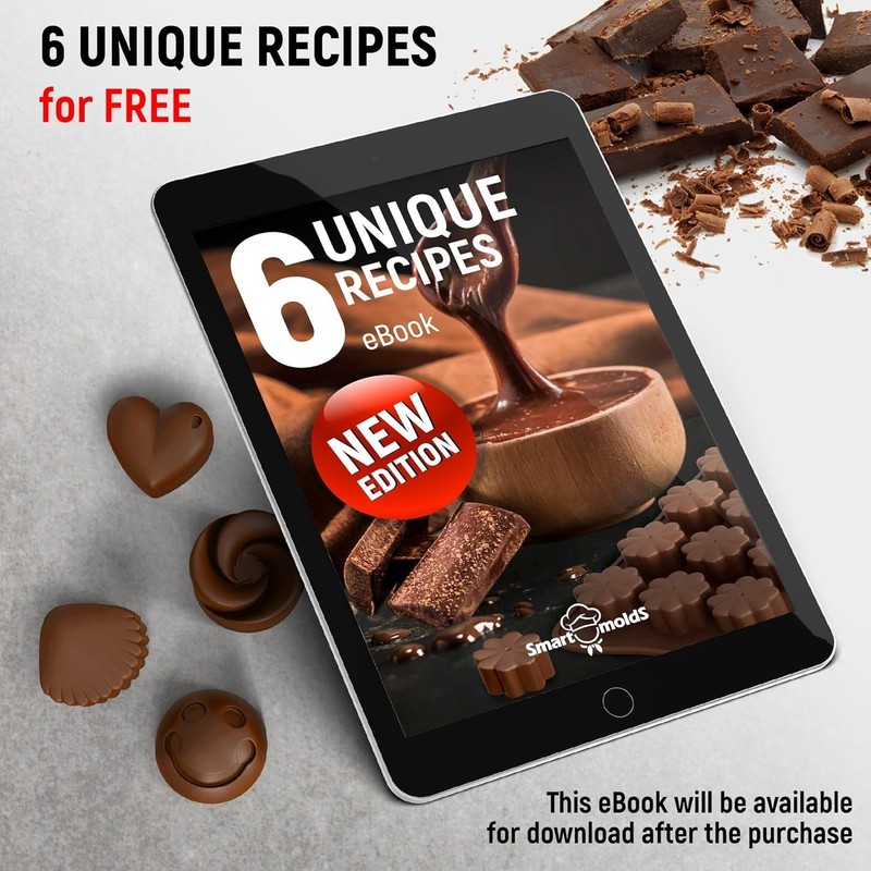 Silicone Chocolate Molds Set of 6 - Non-Stick, BPA-Free with Free Recipe eBook gallery