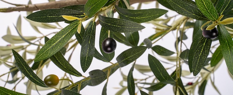 Faux Olive Tree 7FT - Artificial Plants Indoor with Pot, Fake Trees with gallery