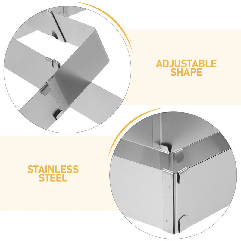 2 PCS Birthday Mold Baking Pastry Adjustable Square gallery