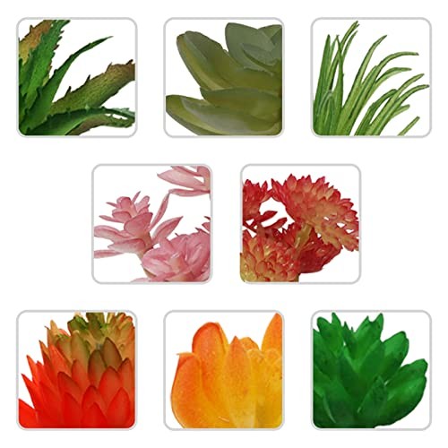 22pcs Colorful Fake Succulents, Mini Artificial Colorful Succulents 22pcs gallery