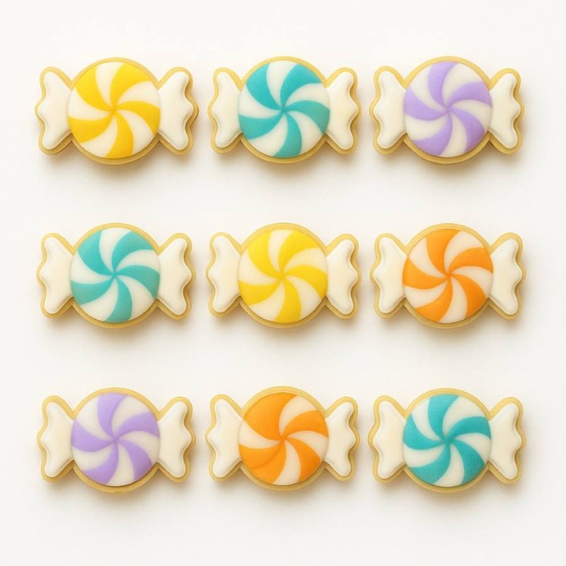1 Dozen 12 Mini Wrapped Candy Taffy 1.75'' Cookie Cutter Metal Birthday Party Fa gallery
