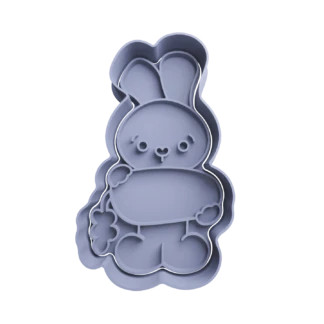Bunny with Carrot Easter Cookie Cutter Fondant Biscuit Baking Tool
