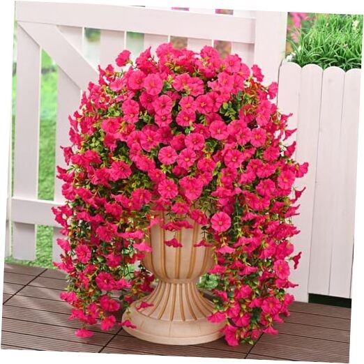 Look Real Artificial Flowers for Outdoors, Realistic Artificial 2 Pcs Rose Red gallery