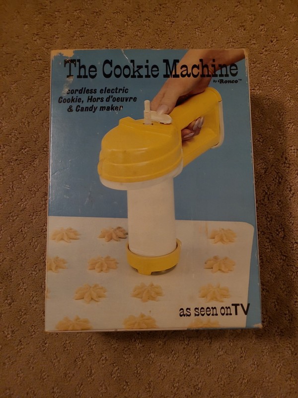 1976 The Cookie Machine by Ronco Cordless Cookie & Candy Maker Vintage