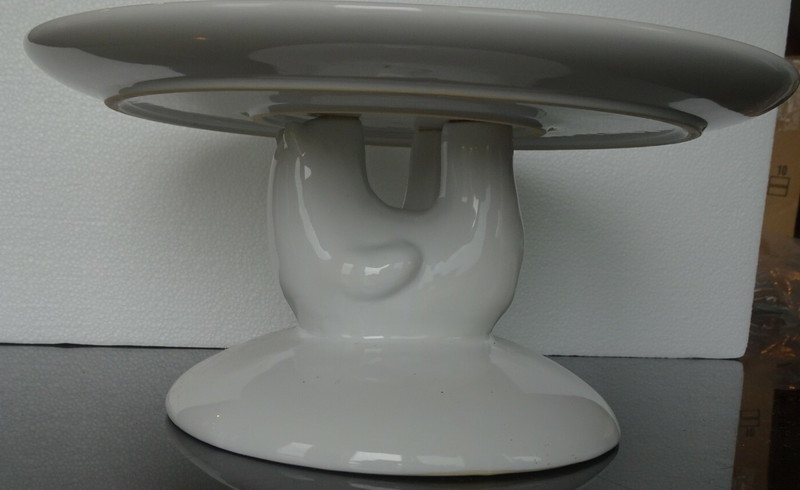 West Elm Bear Cake stand ceramic New wo box