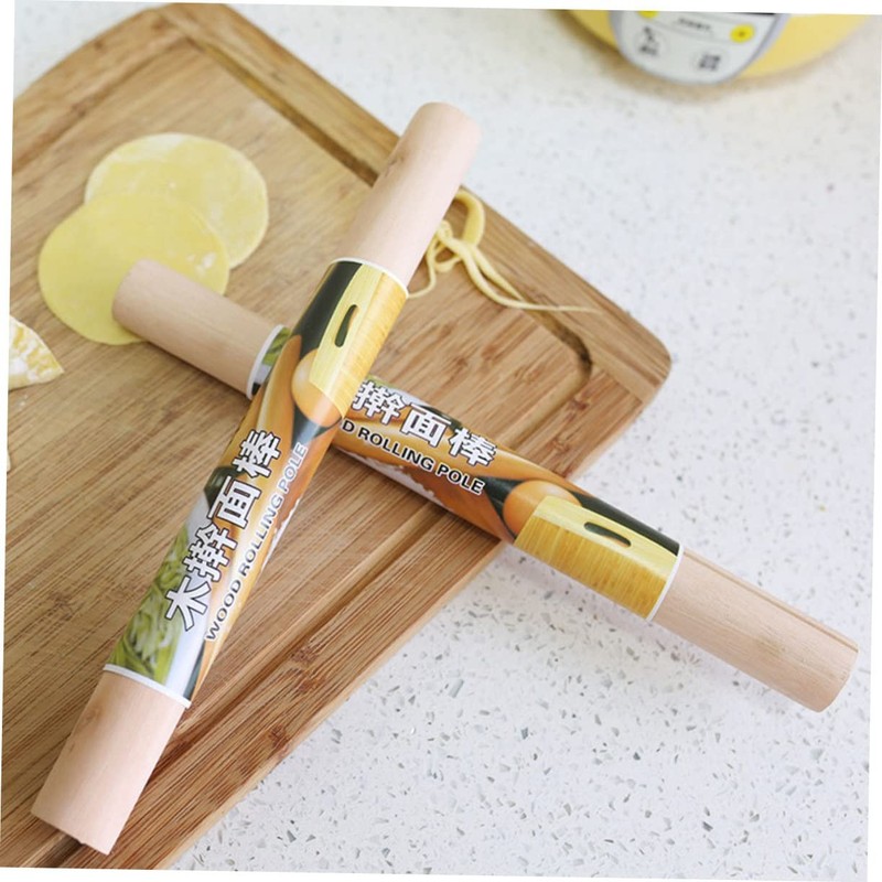 LABRIMP 10pcs Rolling Pin Wooden Dough Roller French 28X2.5cm, As Shown gallery