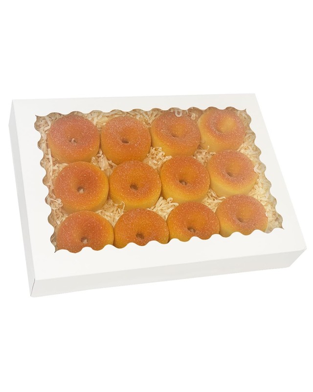 Auto-pop Up 14x10x2.5 Inch White Cookie Box with Window 15Pcs Pastry Macaron ... gallery
