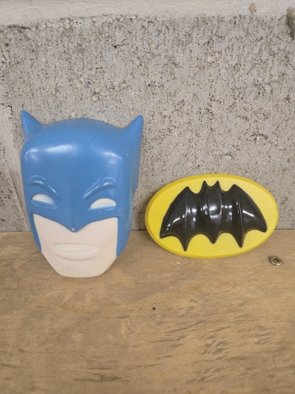 Vintage 1977 Batman Cake Topper Lot Of 2 Decoration DC Comics NICE!