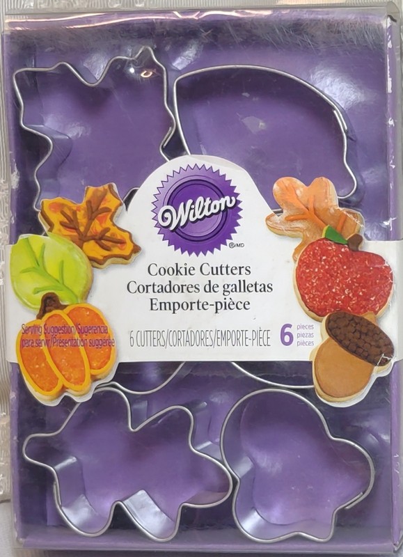 Wilton Mini Harvest Cookie Cutters, Set of 6 ,Fall shapes