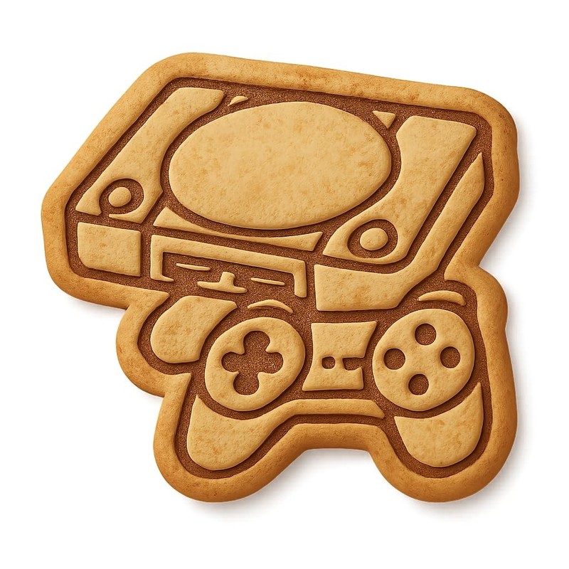 Y2K Nostalgia: Game Console Cookie Cutter & Stamp, Fondant & Clay – 4×3.4