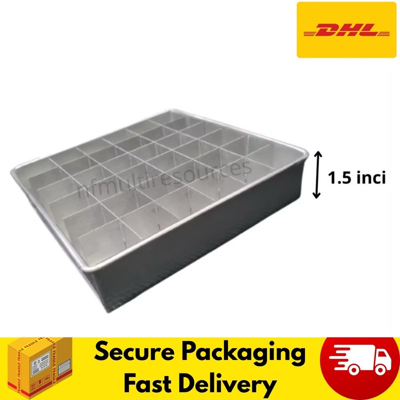 Brownies Mold Aluminum Square Christmas Birthday Halloween Dessert - 36 pieces gallery