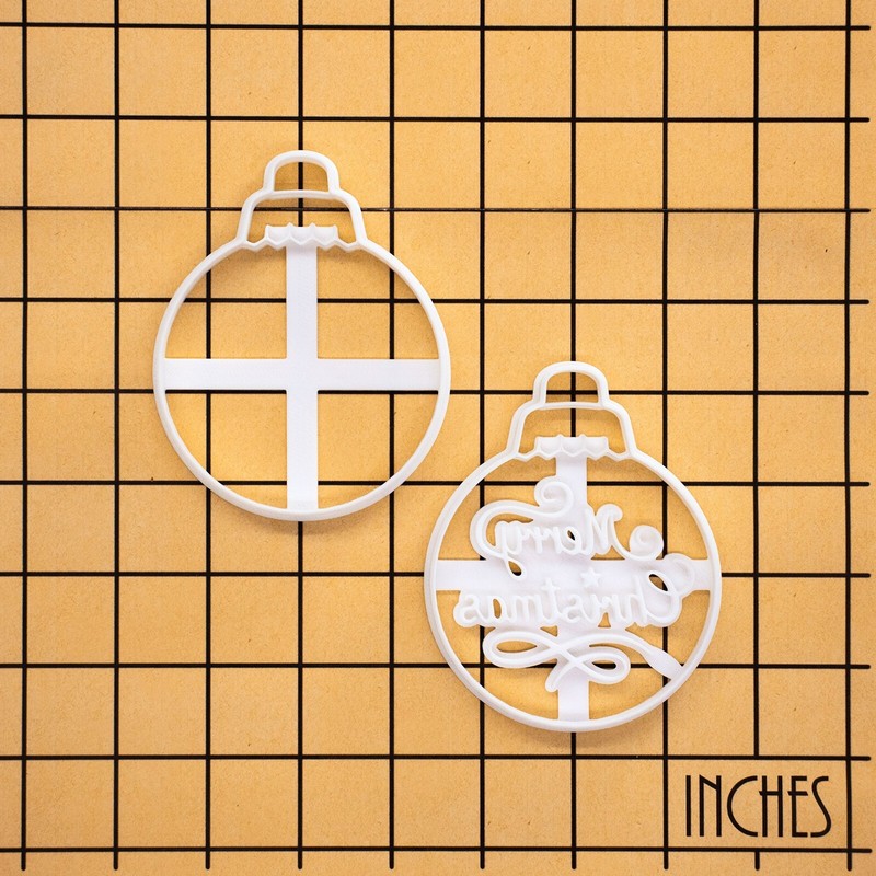 Christmas Bauble Cookie Cutters Set - Xmas Tree globe bubble ornament festive gallery