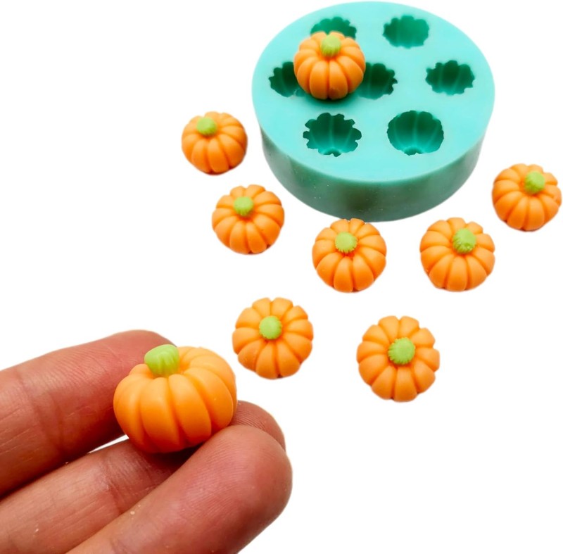 Mini Pumpkin Silicone Mold for Candle Toppers, Wax Melts, Soap Embeds, Resin