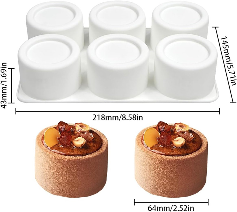Silicone 8-Cavity Mousse Mold, 3D Rose Design, Non-Stick & BPA-Free for Cheeseca gallery