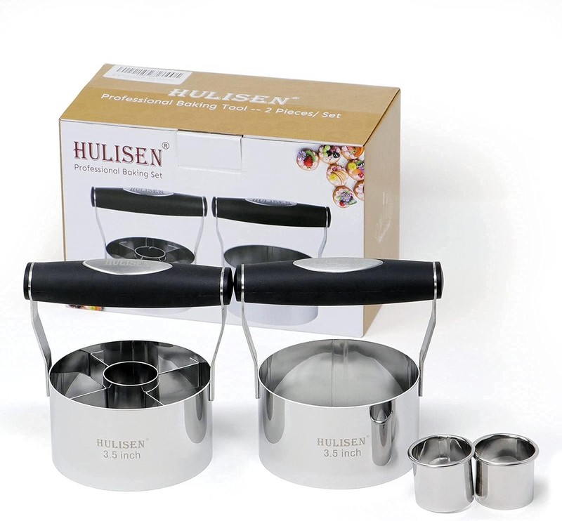 Donut Cutter & 3.5 inch Biscuit Cutter Set of 2, with Soft Grip Handle, Bonus... gallery