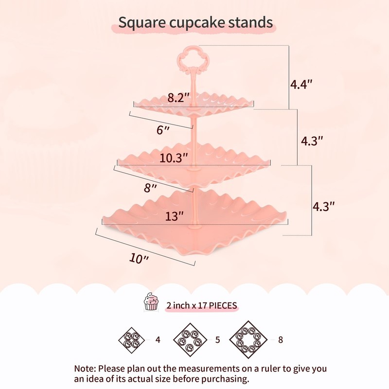5 Piece Cake Stand Set with 2 x Large 3-Tier Cupcake Stands, 3 x Appetizer Tr... gallery