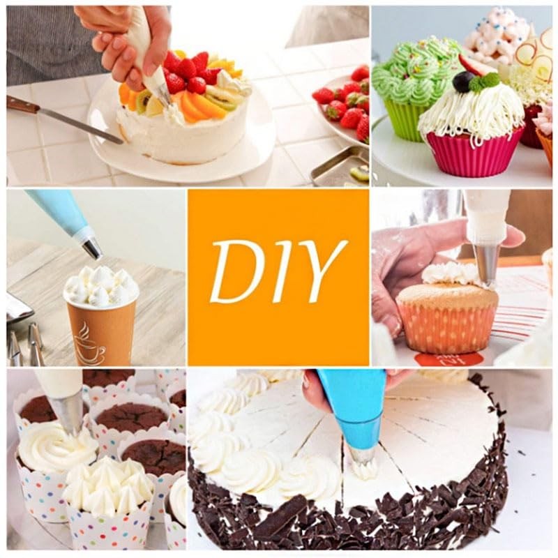 126 PCS Piping Bags Tips Set Stainless Steel Frosting Bake Cake Decorating gallery