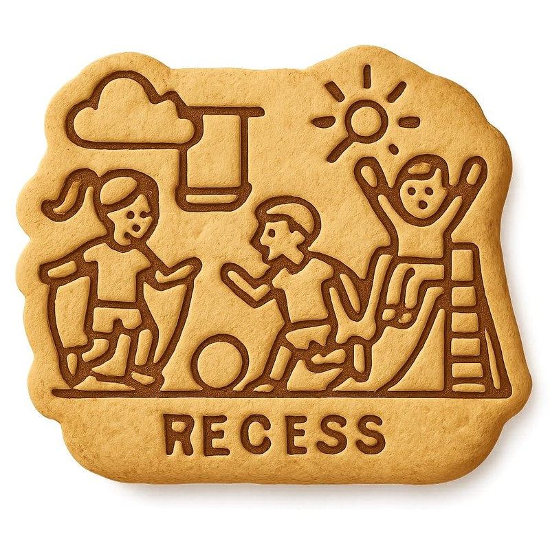 Recess Play Cookie Cutter & Stamp, Fondant & Clay – 4×3.7