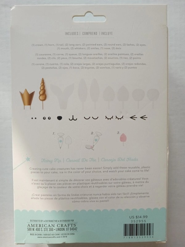 American Crafts Sweet Tooth Fairy Cake Face Unicorn Frog Fox Bear Decorating Kit gallery