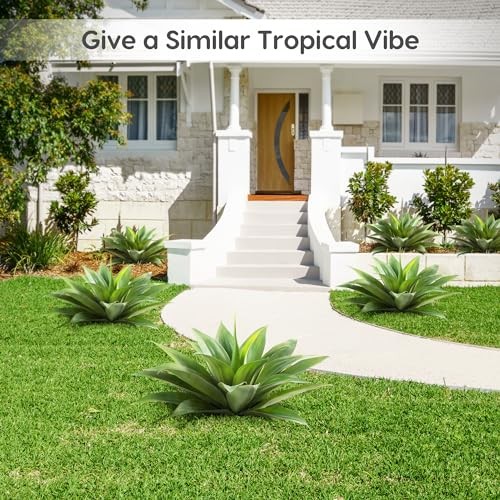 28 Inch Artificial Agave Plants Outdoor Set, Large Fake 28 Inches Green*2 gallery
