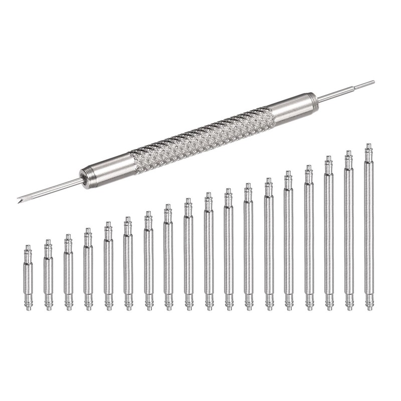 8-25mm Watch Strap Connect Pins with Tool Bar 1.4mm Dia 108pcs