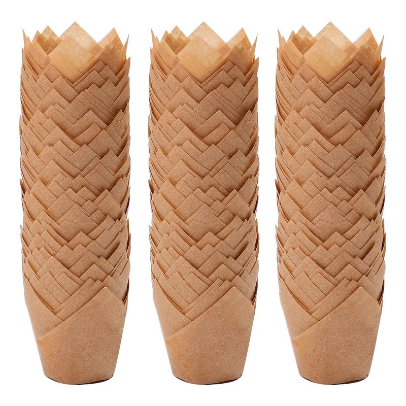 150 Pieces Mini Baking Cups Tulip Baking Cups Cupcake Liners Muffin Liners fo...