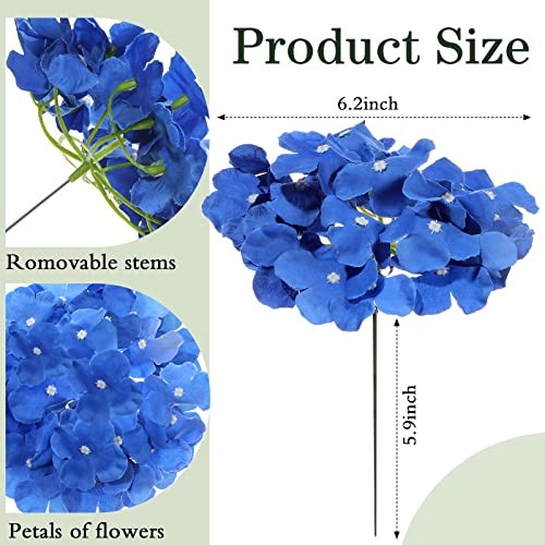 36 Pieces Hydrangea Flowers 4th of July Fake Full Hydrangea Multi Color gallery
