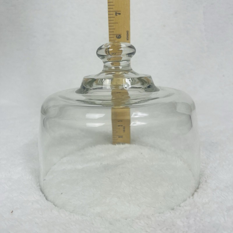 Clear Glass Cloche Dome Cake Cupcake Cheese Cover Knob Handle 6.5” Replacement gallery