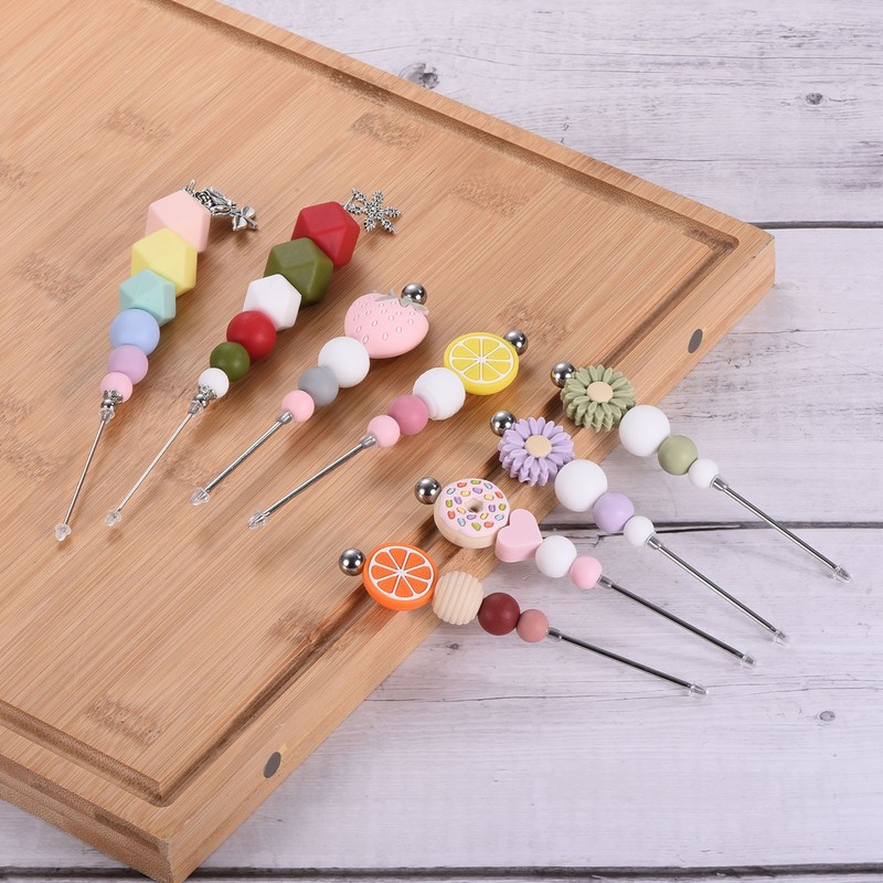 Cookie Scribe Tool, Beaded Icing Pin for Cake Decoration, Pink Series gallery