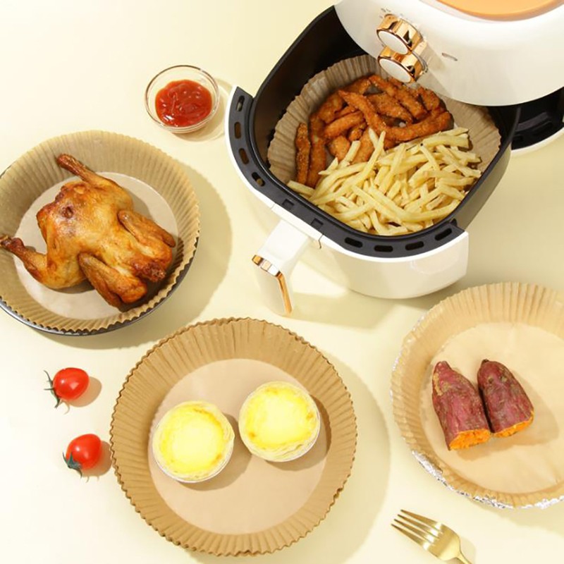 Air Fryer Disposable Paper Liner Non-Stick Mat Parchment Wood Pulp Steamer.Uzd gallery